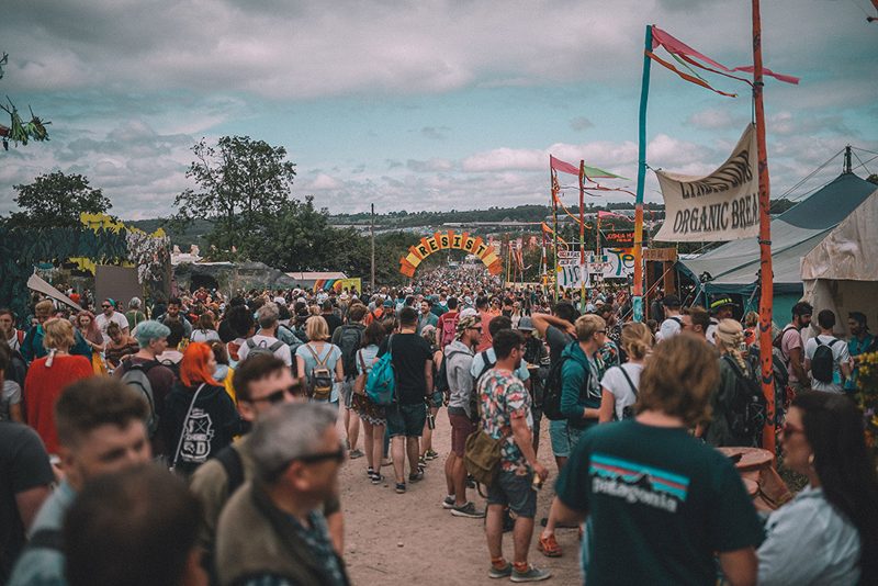 Crowd on a walkway, daytime